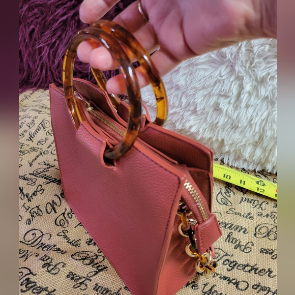 Dreams crossbody bag acrylic round handles light rust - Picture 9 of 14